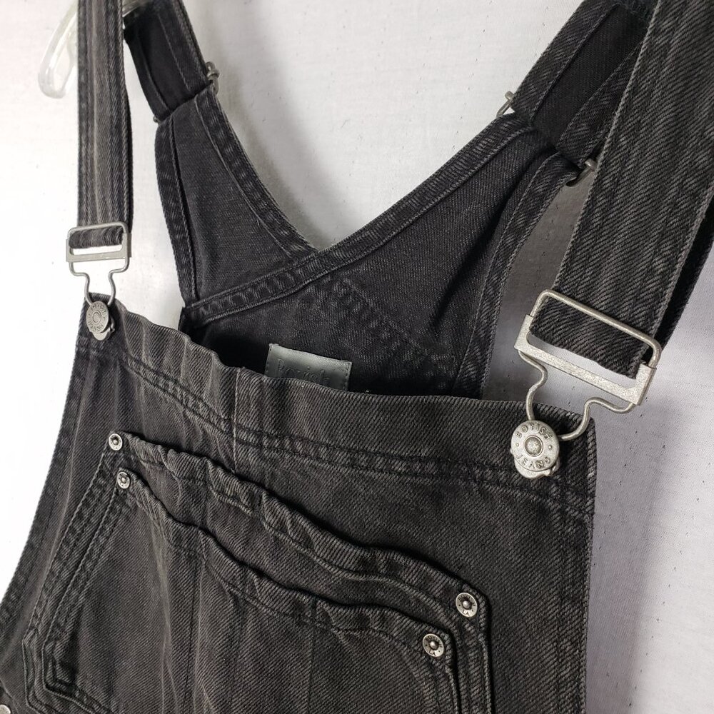 Free People Boyish Kenny Overalls Denim Jumpsuit in Midnight Cowboy Black size S - Picture 14 of 16